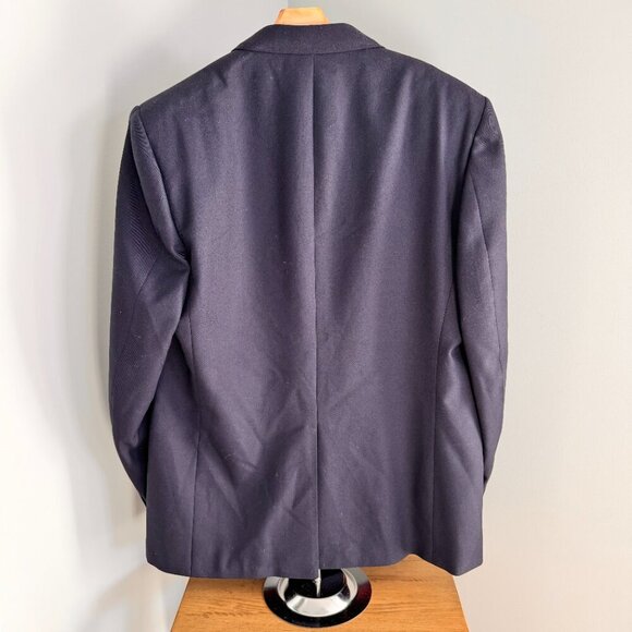 Vintage Chaps Ralph Lauren Wool Sport Coat Blazer Navy Made in Canada - Picture 2 of 16